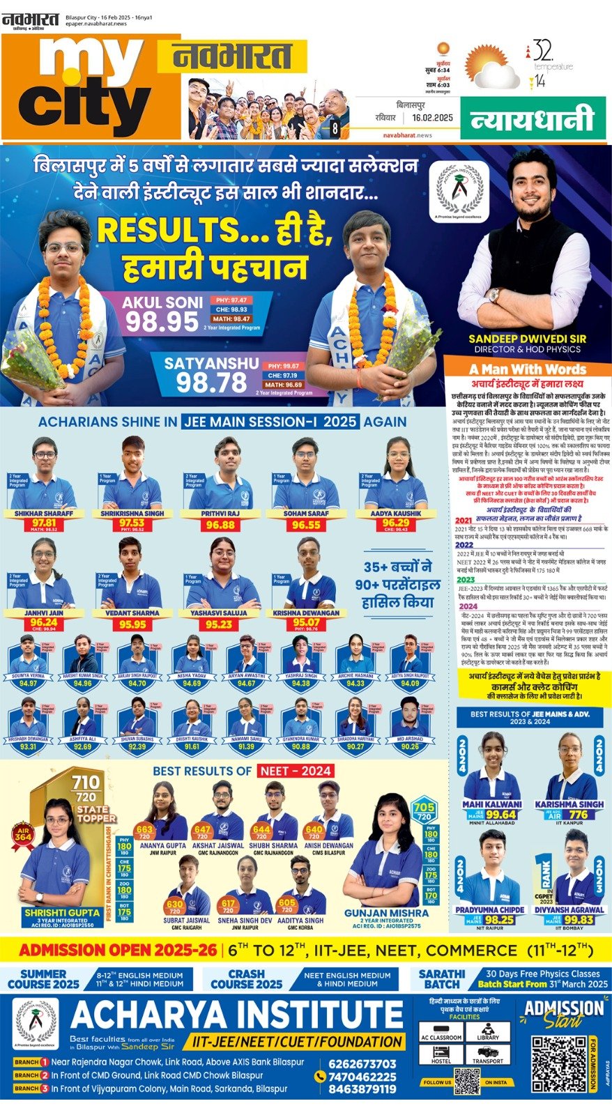 JEE MAINS 2025 (session-1) Results — 1